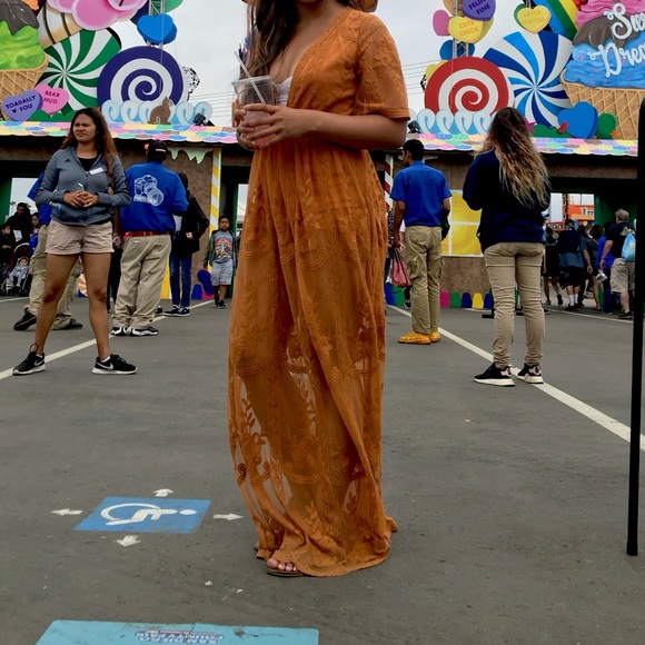 Boho Embroidered Maxi Dress - Picture 5 of 5